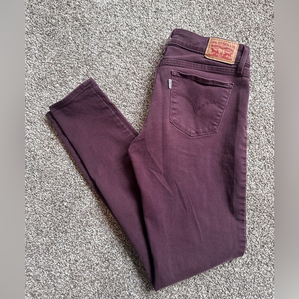 Levi's 711 Women's Plum Skinny Jeans - Deep Berry